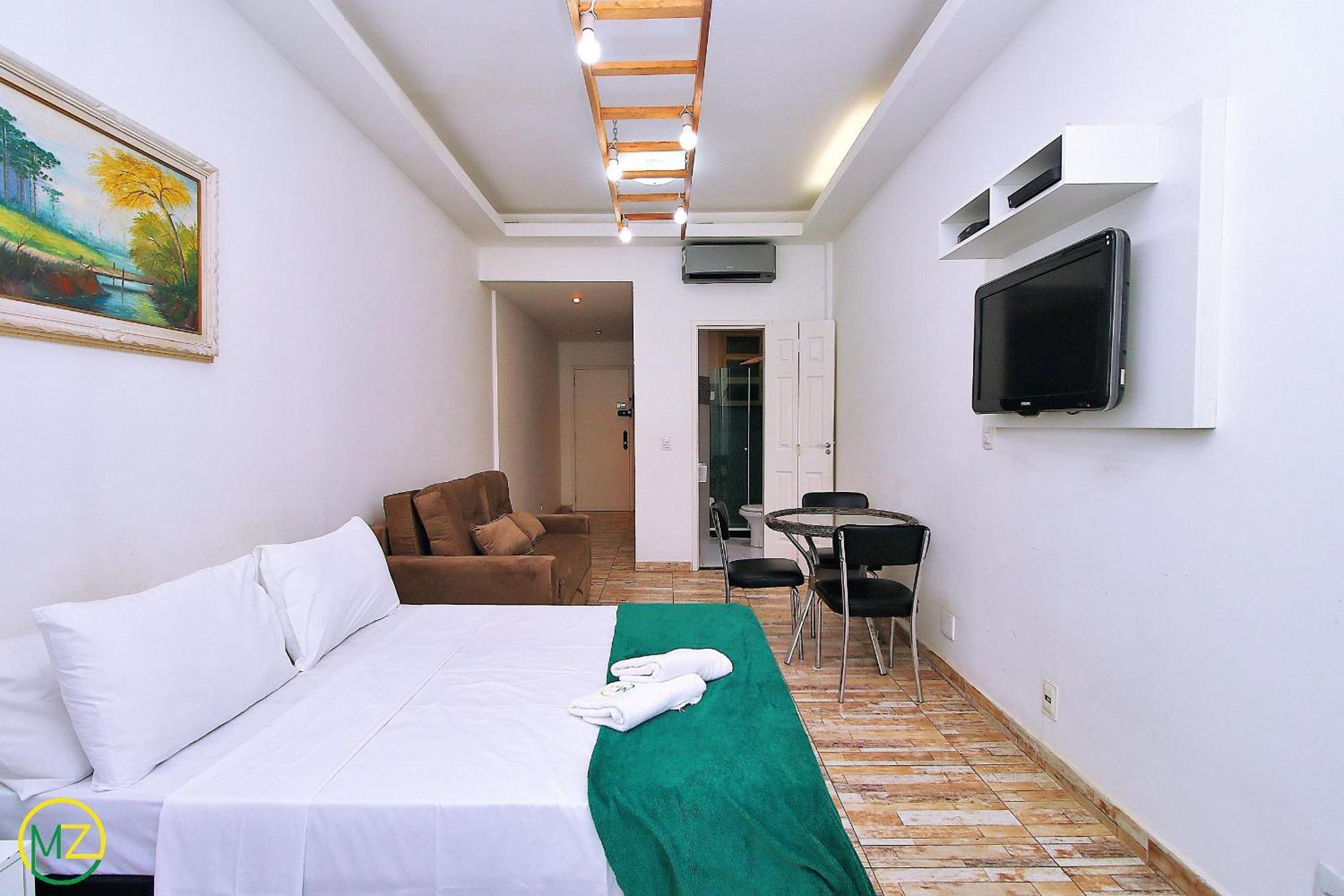 Studio Para 4 Pessoas Com Vista Mar Em Copacabana Rio de Janeiro Luaran gambar