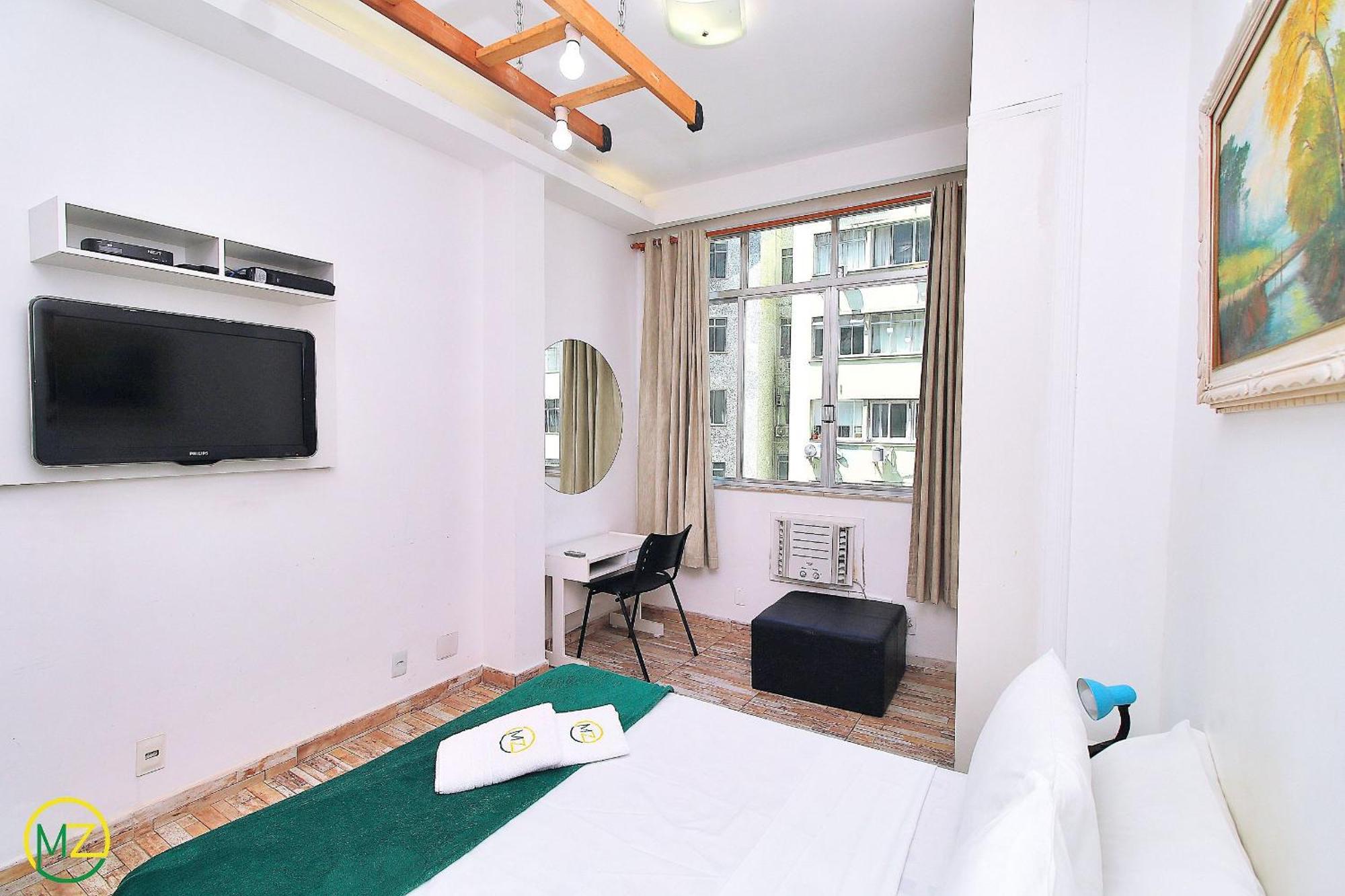 Studio Para 4 Pessoas Com Vista Mar Em Copacabana Rio de Janeiro Luaran gambar