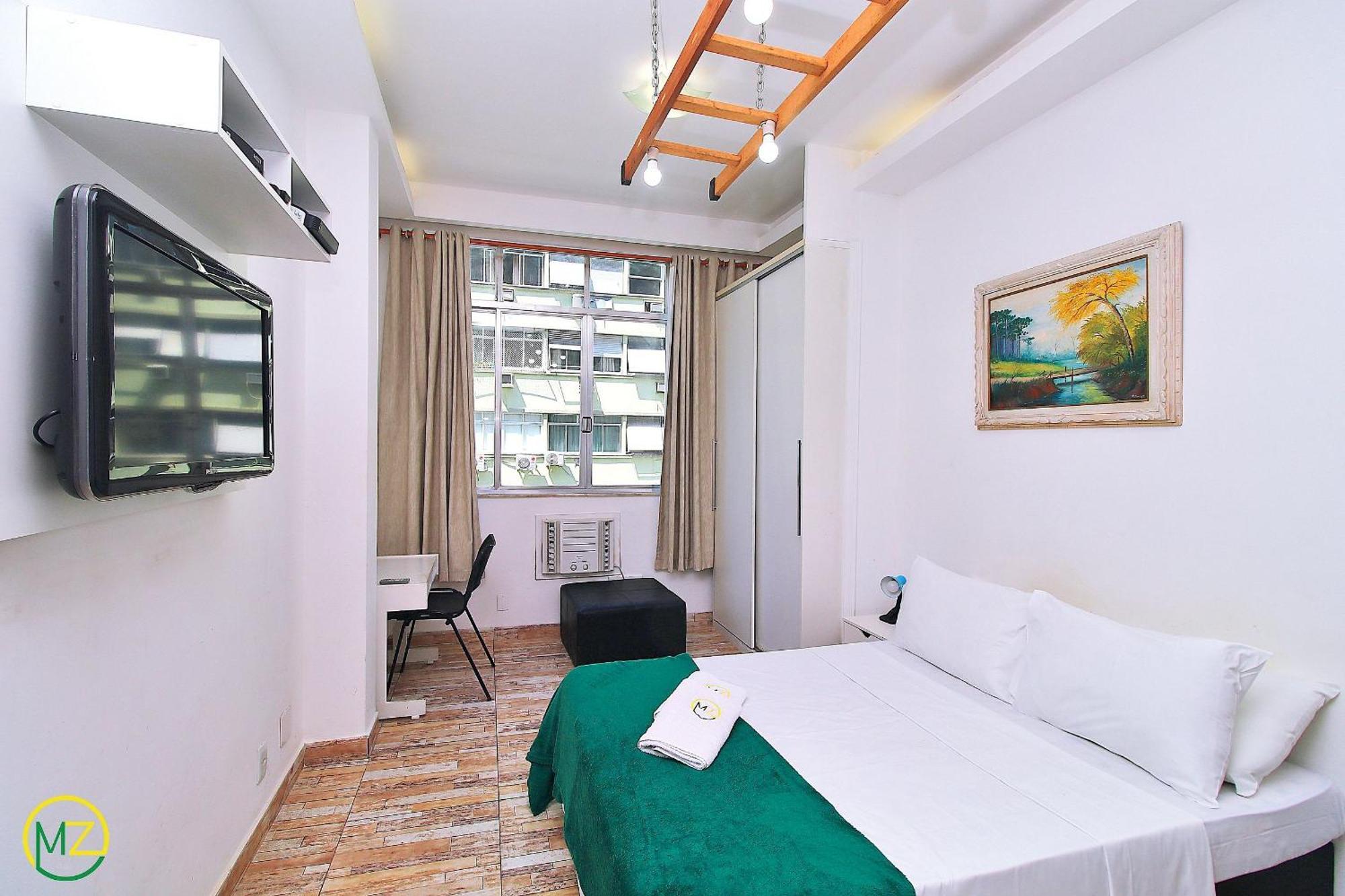 Studio Para 4 Pessoas Com Vista Mar Em Copacabana Rio de Janeiro Luaran gambar