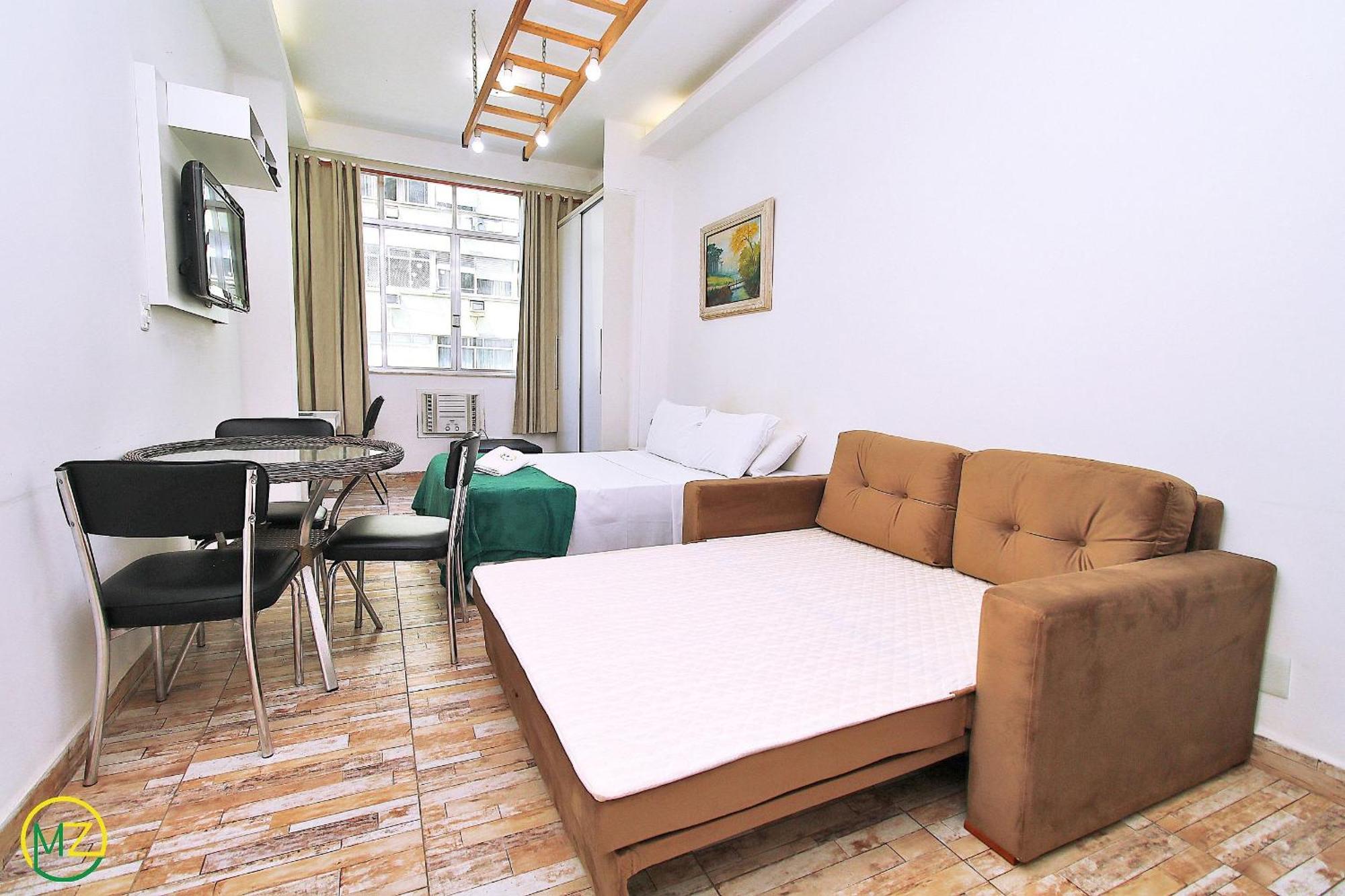 Studio Para 4 Pessoas Com Vista Mar Em Copacabana Rio de Janeiro Luaran gambar